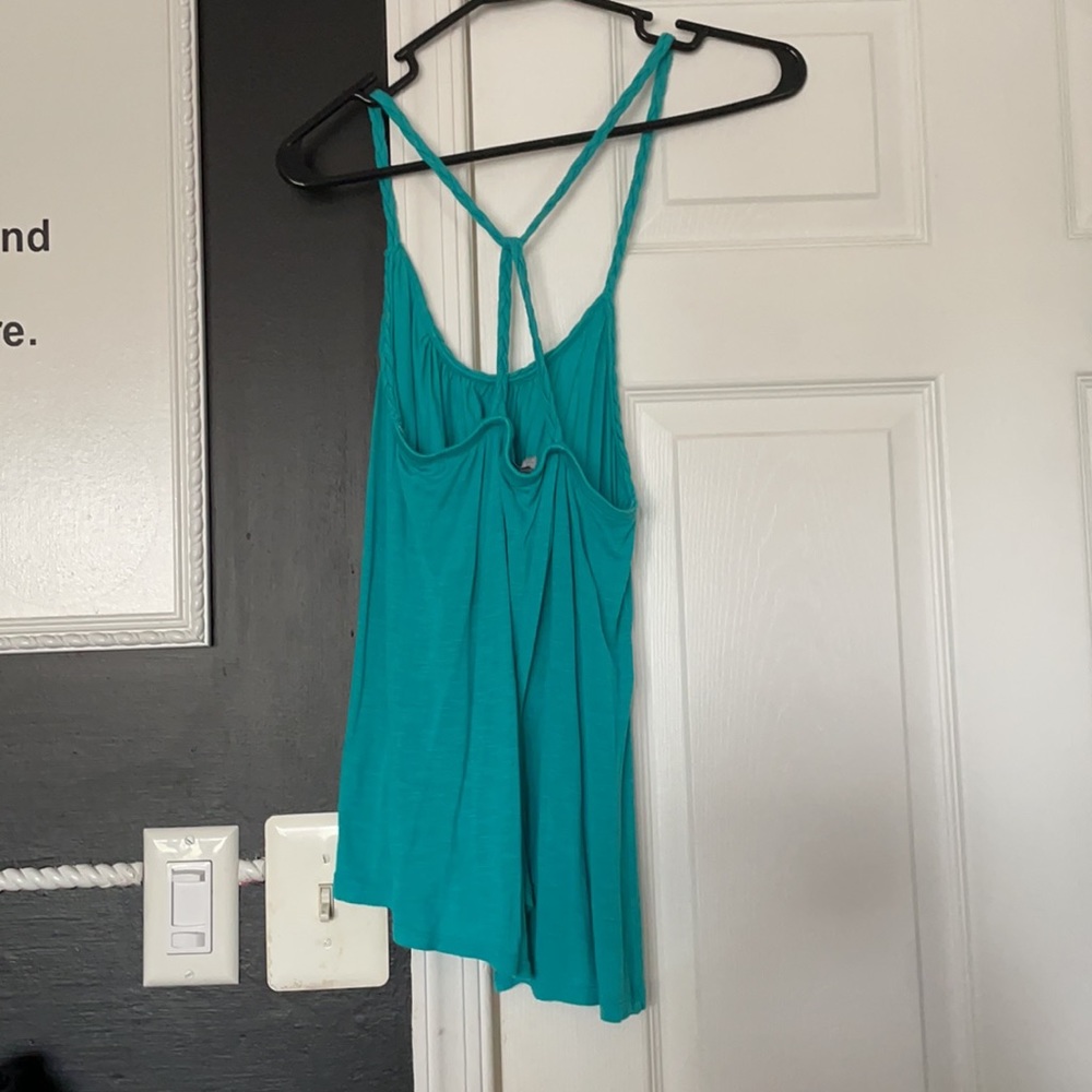 CHARLOTTE RUSSE teal braided top size medium - Picture 2 of 2